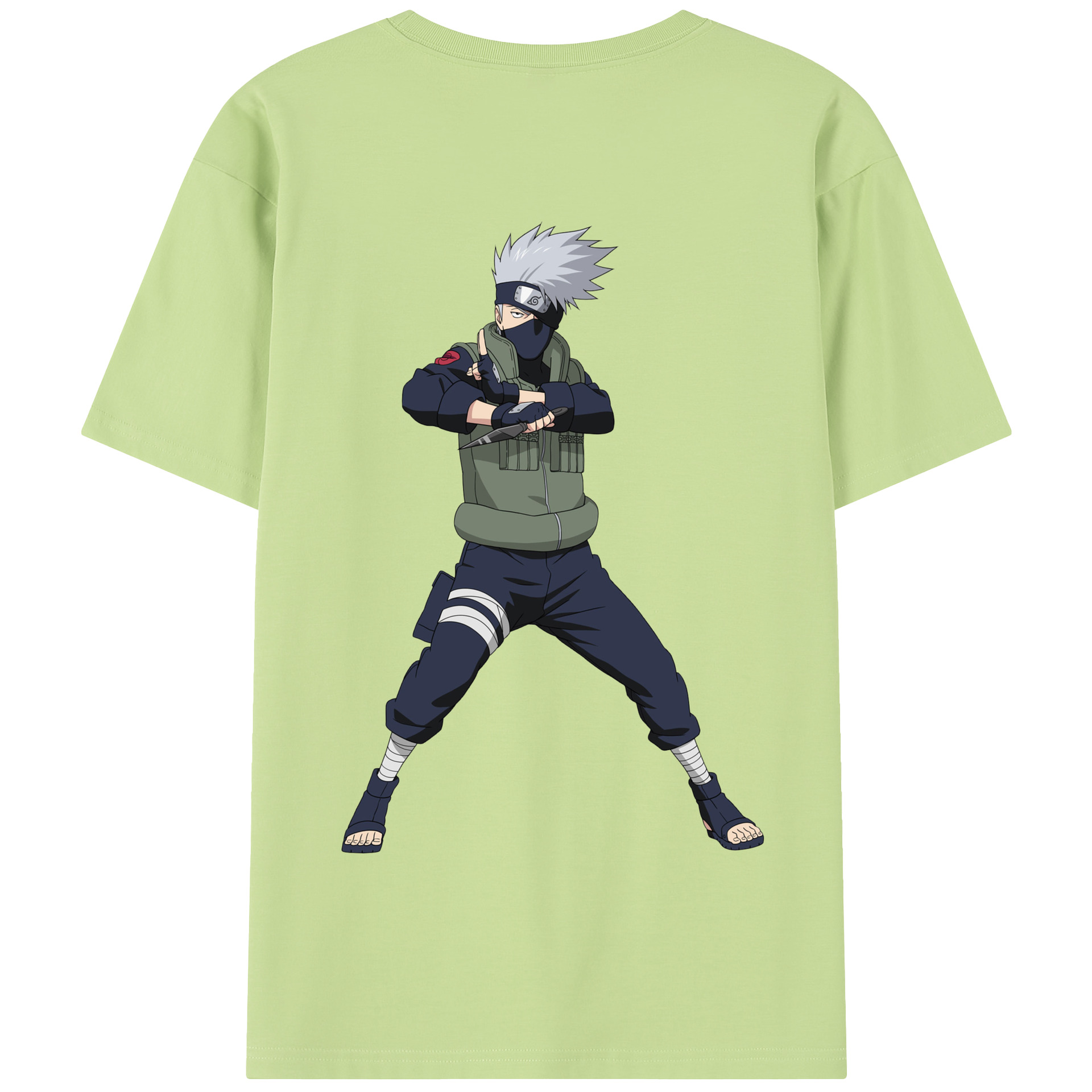 （画像用） NARUTO -ナルト- はたけ カカシ Hatake Kakashi 綿100％半袖Tシャツ（背面プリント）